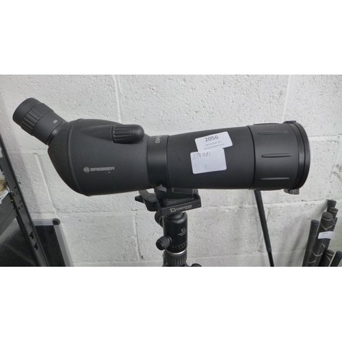 2056 - Bresser 20-60x60 spotting scope on tripod stand