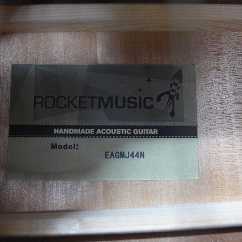 2065 - A Rocketmusic handmade electro-acoustic guitar - model no.:- EAGMJ44N