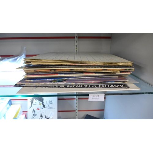 2139 - A selection of LP records including UB40, Dexy's Midnight Runners, Stone Roses, Bruce Springsteen, B... 