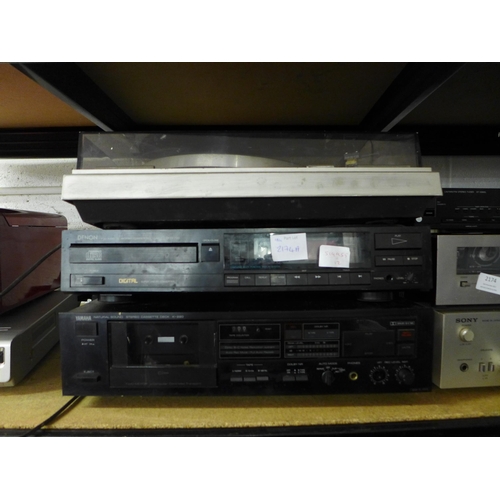 2174A - A quantity of stereo seperates:- Yamaha stereo cassette (K220), Renon CD player (DCD-700) and Pionee... 