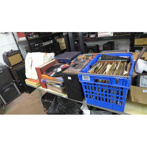 2220 - A large quantity of LP records including rock, pop and classical, etc.