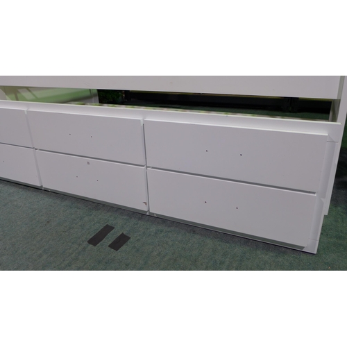 3408 - Moda Single Bed Frame With Trundle Bed & Three Storage Drawers (Marked/Damaged) , original RRP £449.... 