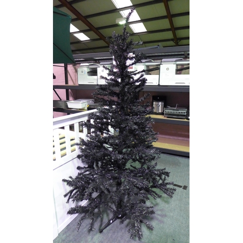 3418 - 6ft Artificial black Christmas tree - No Box