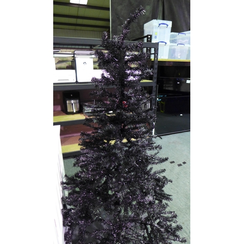 3418 - 6ft Artificial black Christmas tree - No Box