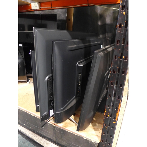 3458 - 5 x Damaged Tvs inc Hisense , (307-236,240,242 - 308-110,113) * This lot is subject to VAT