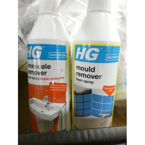 2466 - A quantity of cleaning chemicals including Mold Remover, Elbow Grease Degreaser, Glass Cleaner, etc.