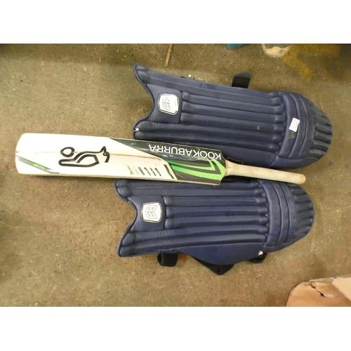 2488 - A Kookabura cricket bat and cricket pads