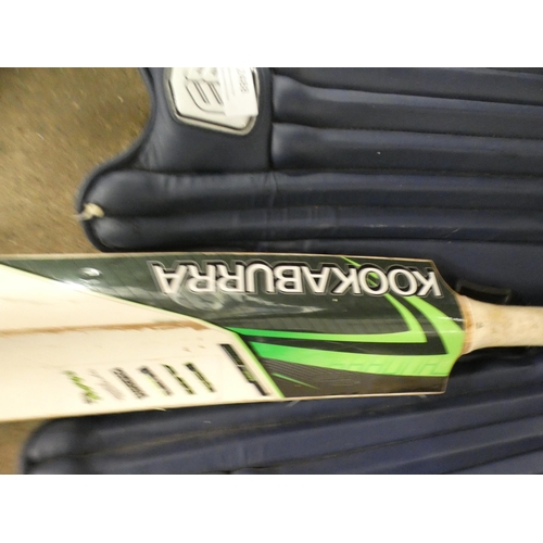 2488 - A Kookabura cricket bat and cricket pads