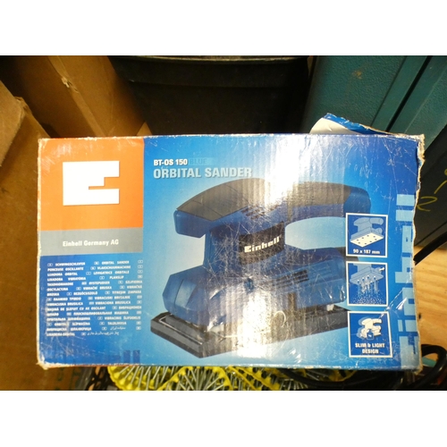 2503 - An Einhell drill and sander - both W - with dry walling screws