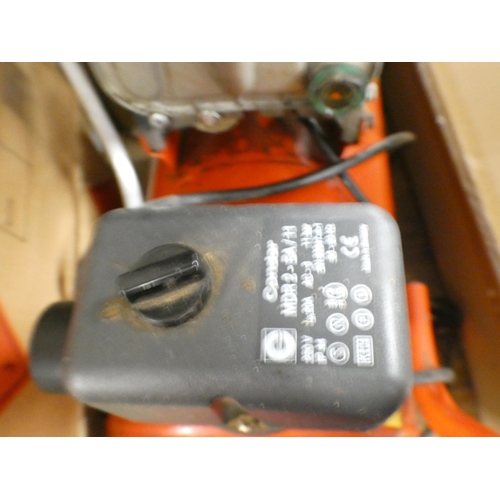 2507 - A Sealey 25 litre compressor(damaged case) - failed electrical safety test due to no cover on motor ... 