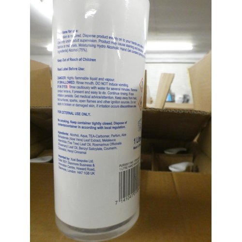 2508 - A box of 16 x 1 litre Moisturizing Hydro Alcoholic Hand Cleaner