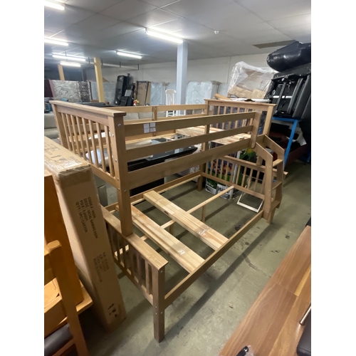 1569A - A stained wood bunk bed  * This lot is subject to VAT