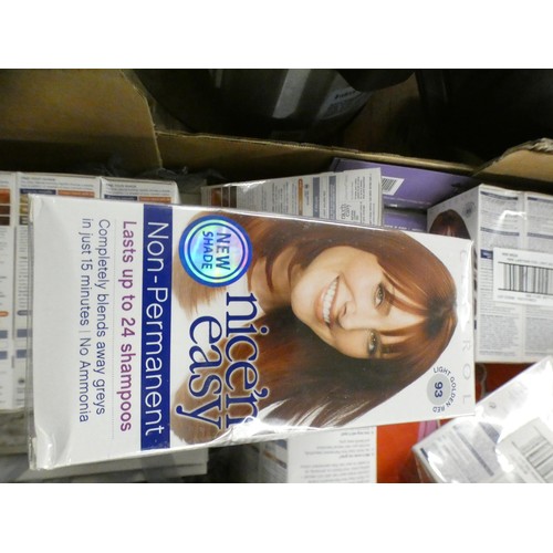 2449 - Twenty-one Clairol Nice n Easy non-permanent shampoo (out of date) and a collection of fifty gift wr... 