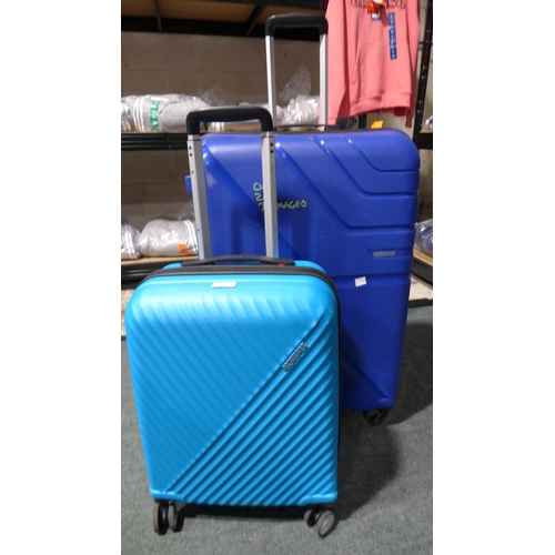 3285 - American Tourister Jetdriver Blue Luggage Case - Damaged (307-110) and American Tourister Zakk Blue ... 