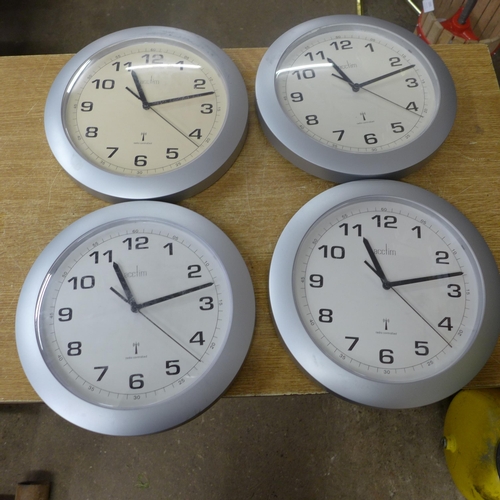 2381 - 4 Acctim wall clocks, - radio control time setting - all W