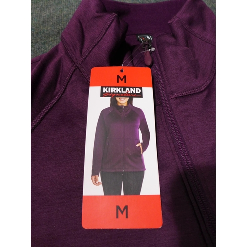 3291 - Quantity of women's Kirkland Signature purple zip-up fleeces - Mainly Size: M *This Lot is Subject t... 