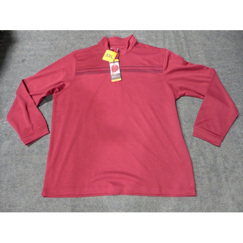 3294 - Quantity of men's Red Pebble Beach ¼ zip fleeces - mainly size: XXL * this lot is subject to VAT