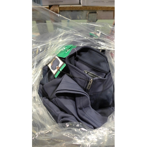 3296 - Quantity of men's navy Pebble Beach ¼ zip fleeces - Mainly Size: XL * this lot is subject to VAT