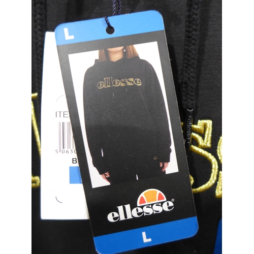 3300 - Five women's black Ellesse hoodies - size L * this lot is subject to VAT