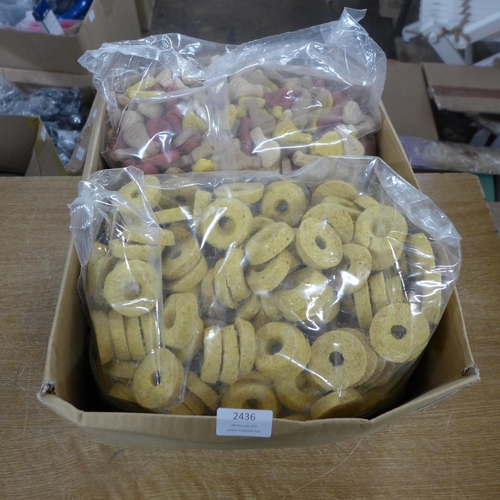 2436 - Two large bags of dog biscuits