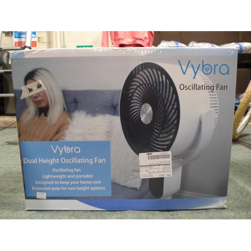 3327 - Vybra Oscillator Dual  Height Fan - model no -Vs001-Cf        (309-95)   * This lot is subject to va... 