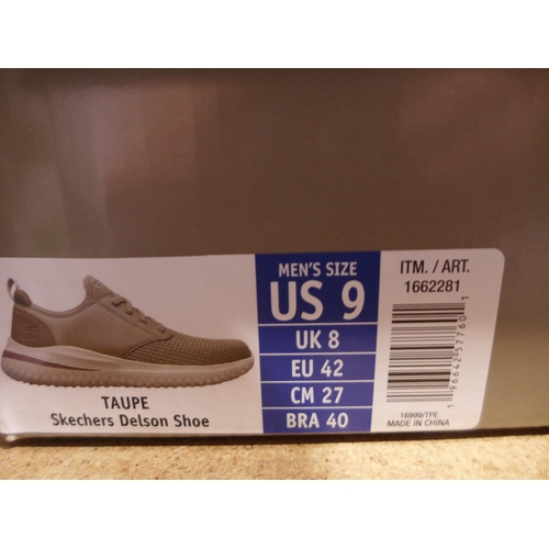 3335 - Men's taupe Skechers - UK size 8 * this lot is subject to VAT