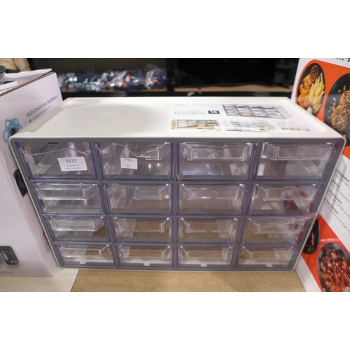 3337 - Sysmax mini 16 Drawer Multi box - Damaged (309-144)   * This lot is subject to vat