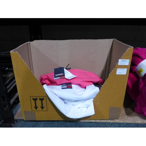 3014 - Six women's Tommy Jeans T-shirts - mixed colours - size XL * this lot is subject to VAT