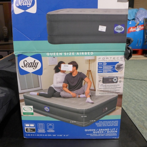 3350 - Sealy Fortech Airbed With Built In Pump  (309-82)   * This lot is subject to vat