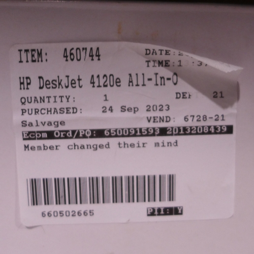 3355 - Hp Deskjet 4120E All In One Printer   (309-97)   * This lot is subject to vat