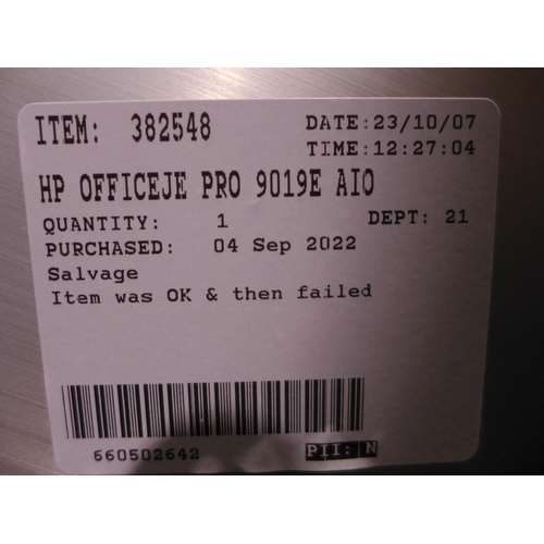 3376 - Hp Office jet Pro Printer - model no -9019E Aiopr/Cp/Sc/Fx  , Original RRP £189.99 + vat            ... 