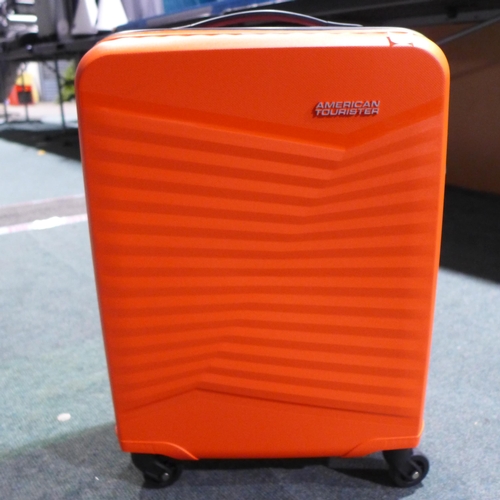 3023 - American tourister Jetdriver 55cm 4 Wheel Spinner Orange suitcase  (309-23)   * This lot is subject ... 