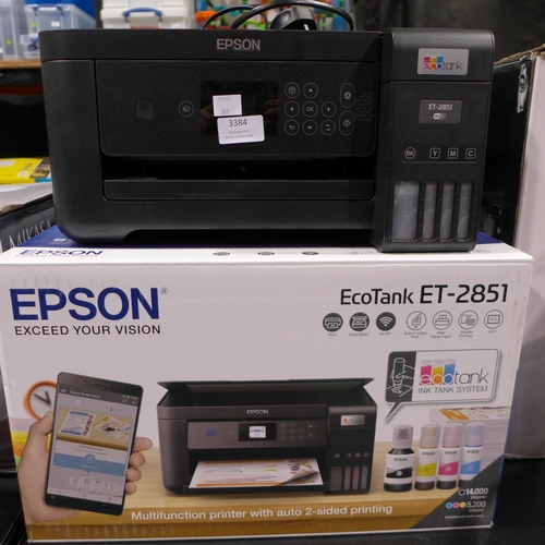 3384 - Epson Et-2851 Ink Jet Printer  , Original RRP £194.99 + vat               (309-180)   * This lot is ... 