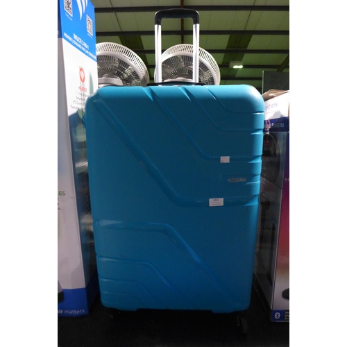 3031 - American tourister Jetdriver 79cm 4 Wheel Spinner Turquoise suitcase  (309-22)   * This lot is subje... 