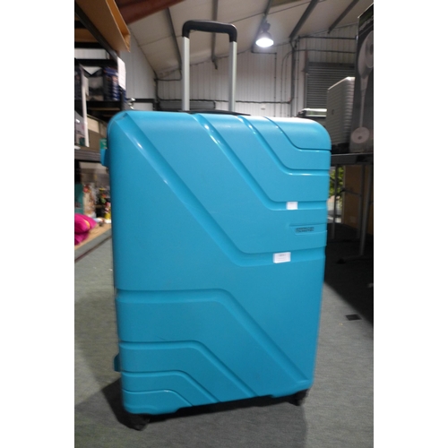 3031 - American tourister Jetdriver 79cm 4 Wheel Spinner Turquoise suitcase  (309-22)   * This lot is subje... 