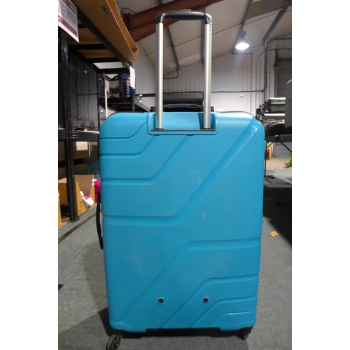 3031 - American tourister Jetdriver 79cm 4 Wheel Spinner Turquoise suitcase  (309-22)   * This lot is subje... 