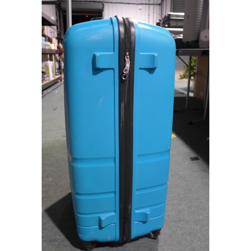 3031 - American tourister Jetdriver 79cm 4 Wheel Spinner Turquoise suitcase  (309-22)   * This lot is subje... 