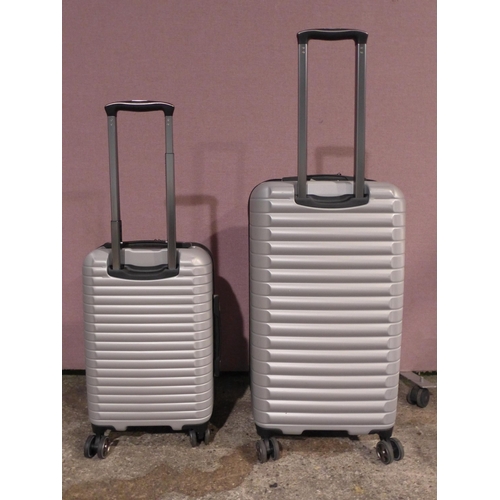 3035 - Delsey Luggage 2 Piece Silver Trunk Set , Original RRP £119.99 + vat          (309-63)   * This lot ... 