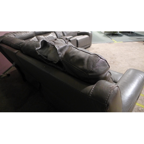 3045a - Kuka Paisley Leather Sectional Power Reclining (Damaged) Original RRP £1659.99 + vat       (309-64) ... 