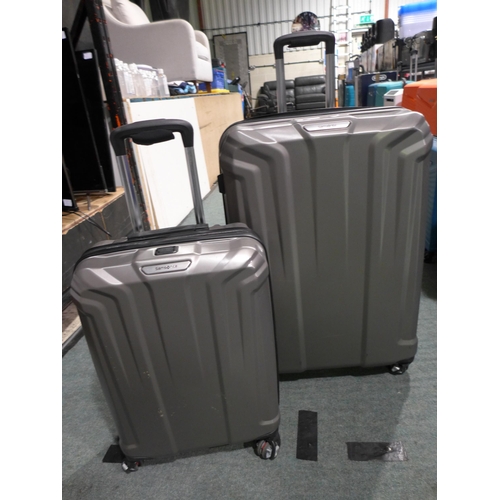 3430 - Samsonite Endure 2 piece Hardside Silver Suitcases, Original RRP £119.99 + vat   (309-122)   * This ... 