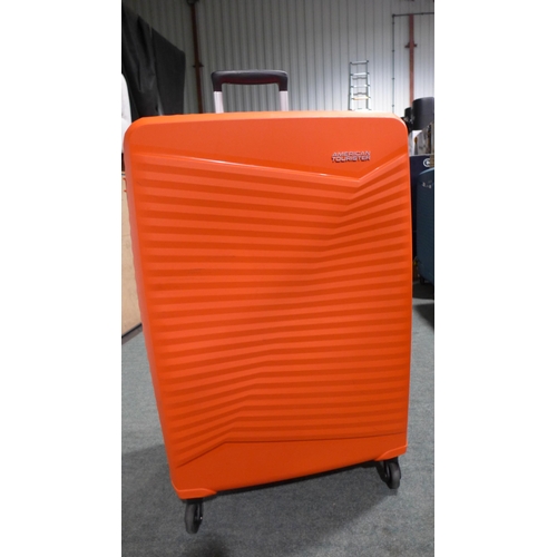 3433 - American Tourister Jetdriver 79cm 4 Wheel Spinner Orange Suitcase  (309-124)   * This lot is subject... 