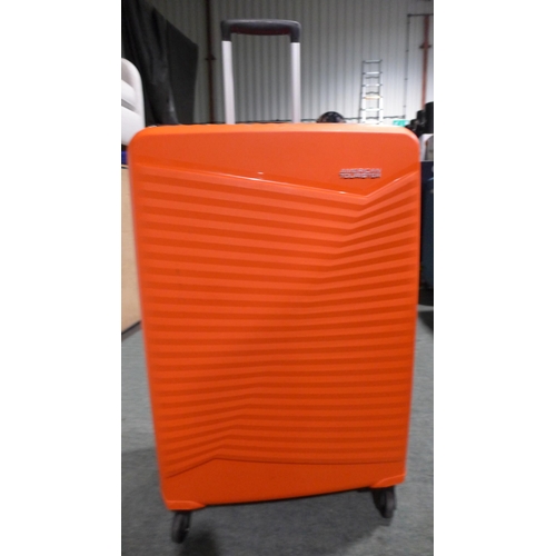 3434 - American Tourister Jetdriver 79cm 4 Wheel Spinner Orange Suitcase  (309-125)   * This lot is subject... 