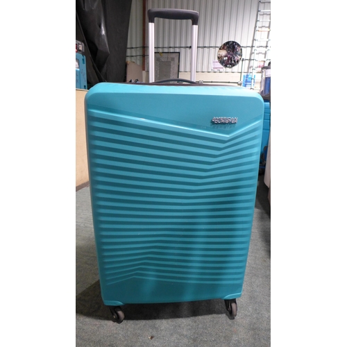 3436 - American Tourister Jetdriver Large 79cm Turquoise suitcase  (309-126)   * This lot is subject to vat