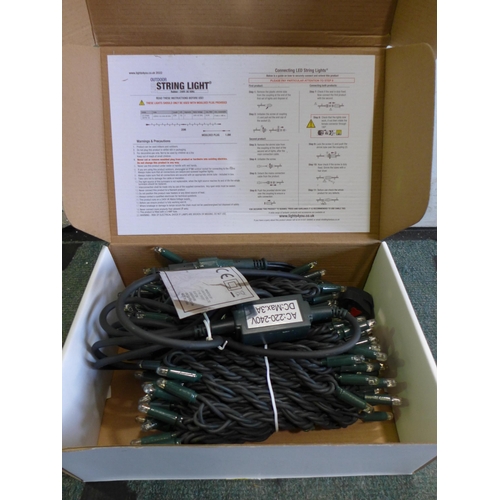 3054 - Led String Lights - White     (309-112)   * This lot is subject to vat