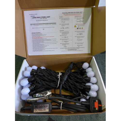 3057 - Led String Bulb Lights     (309-115)   * This lot is subject to vat