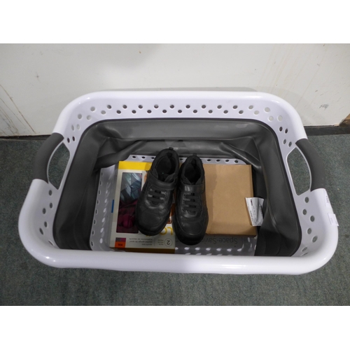 3453 - Pop & Load Laundry Basket with a Pair of Children's Shoes, Lole Bra and Two Shapewear Bodysuits   (3... 