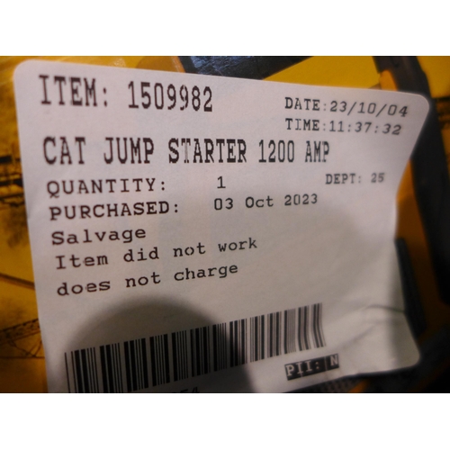 3072 - Cat Jump Starter 1200 amp - model no - cj1000Dxt   (309-33)   * This lot is subject to vat