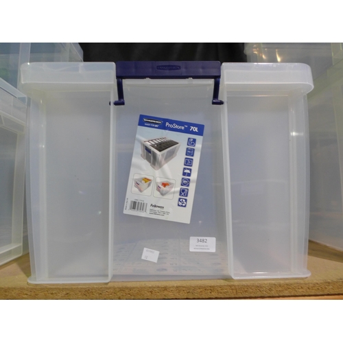 3482 - 70l capacity Pro Store Box - cracked lid