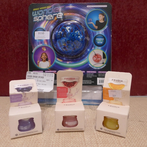 3110 - Wonder Sphere Spinner Ball & Frudia Mini Face Creams  (309-355,359)   * This lot is subject to vat