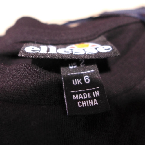 3114 - Four women's black Ellesse T-shirts - UK size 6 * this lot is subject to VAT